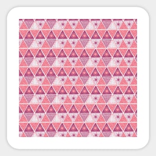 Boho Triangles Pink Sticker